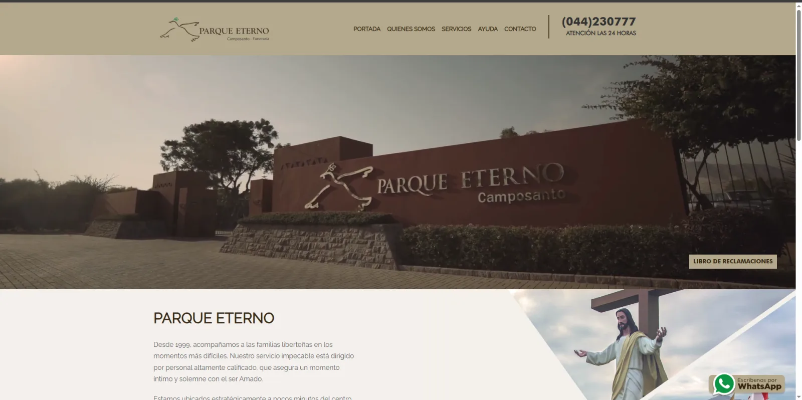 Página Web "PARQUE ETERNO"
